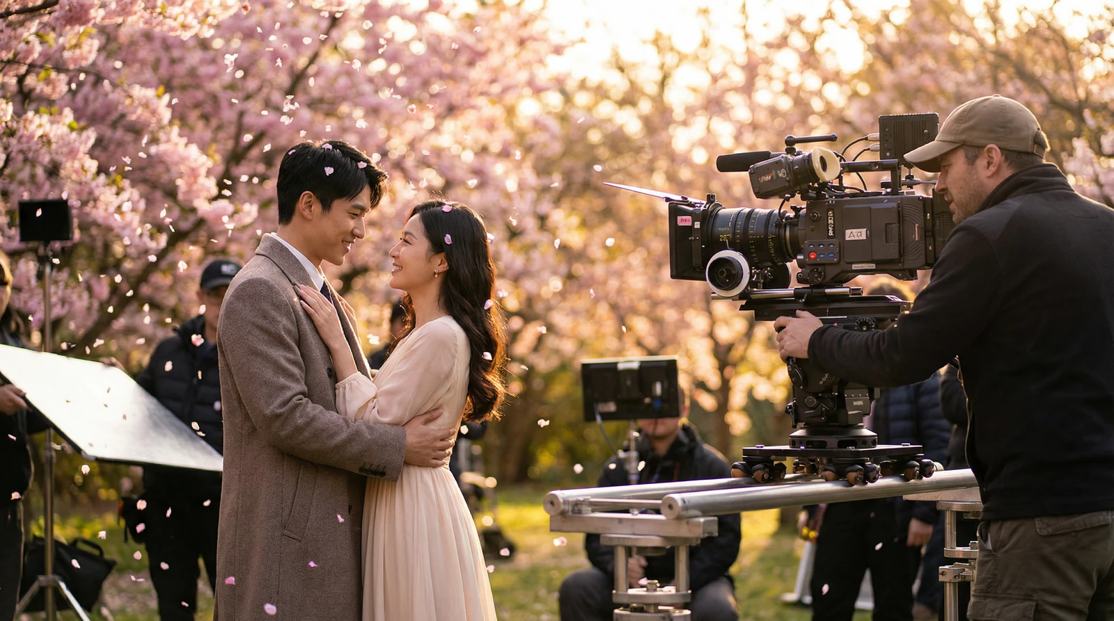 海角网萝莉岛栏目樱花园浪漫场景拍摄花絮